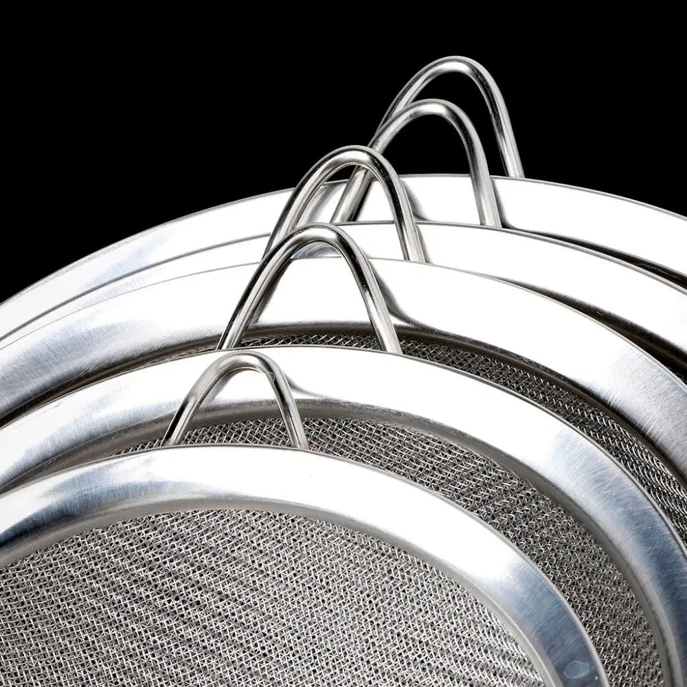 Flour Strainer Mesh With Handle Diameter7/8/10/12/14/16/18/20/22cm Stainless Steel Colander Tea Sifter Kitchen Sieve Filter Tool