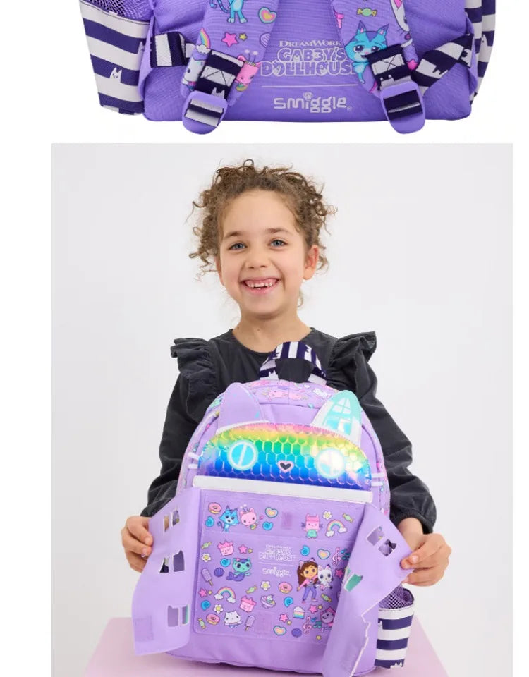 Genuine Australia Smiggle Backpack Gabby'S Dollhouse School Bag Cartoon Series Anime Backpack Student Gift Separate Purchases