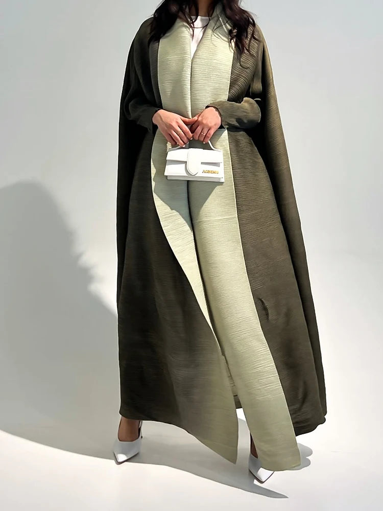 Arabic Clothes Woman Luxury Causal Print Long Coat For Muslim Women Abaya Butterfly Dubai Ramadan 2025 Femme Plus Size Clothing