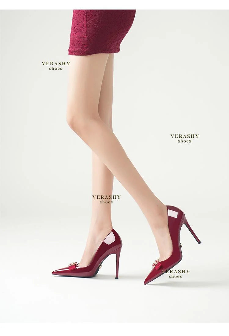 High Heels Women's Thin Heels Pointed French Temperament Bow Light Mouth Single Shoes Women