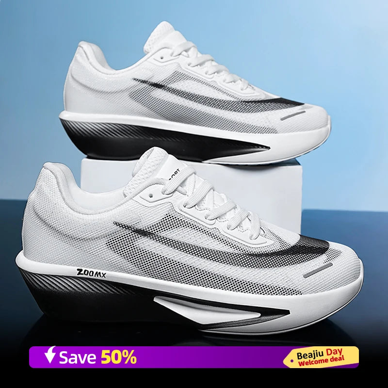 Men Running Shoes Marathon Breathable Outdoor Sports Shoes Lightweight Sneakers Comfortable Athletic Training Footwear Size47