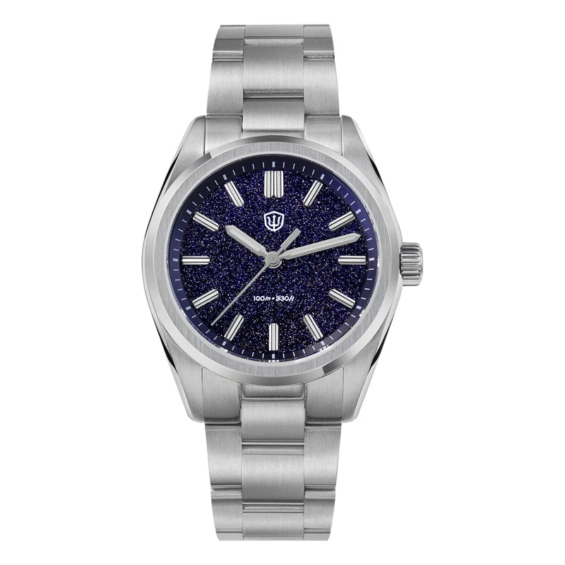Watchdives WD0003B Original Design Aventurine Dial Men Watch VH31 Sweep Seconds Quartz Movement 36mm Watches Luminous Waterproof