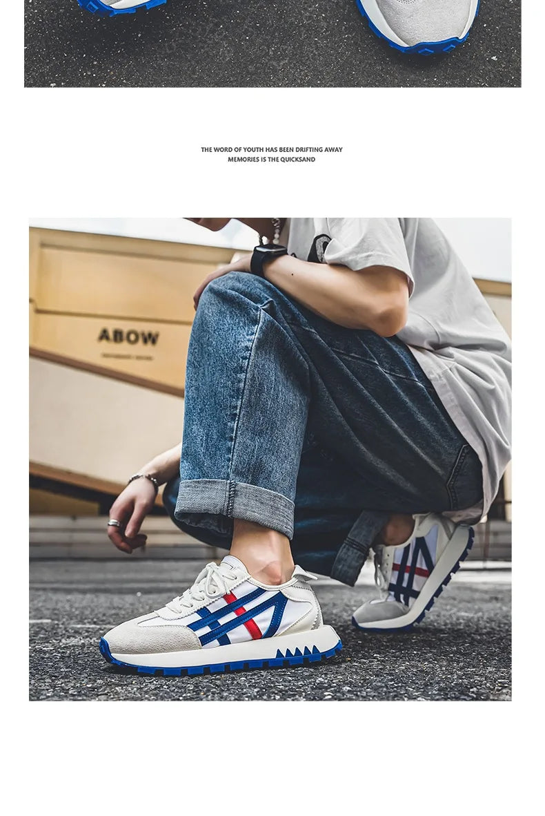 New men's trendy versatile casual sports shoes, men's thick-soled lightweight non-slip breathable trendy shoes кроссовки мужские