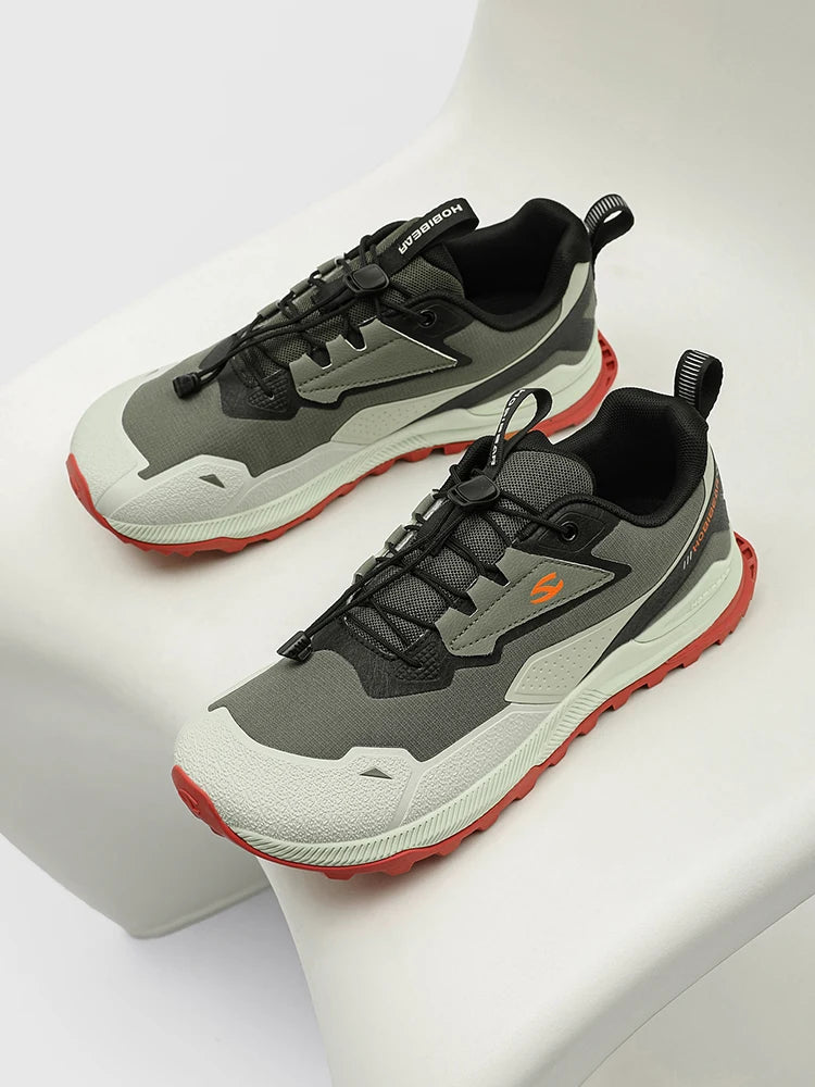 HOBIBEAR Hiking Walking Shoes for Men Women Elastic Band Non Slip Sneakers Comfortable Outdoor Travel Running Shoes