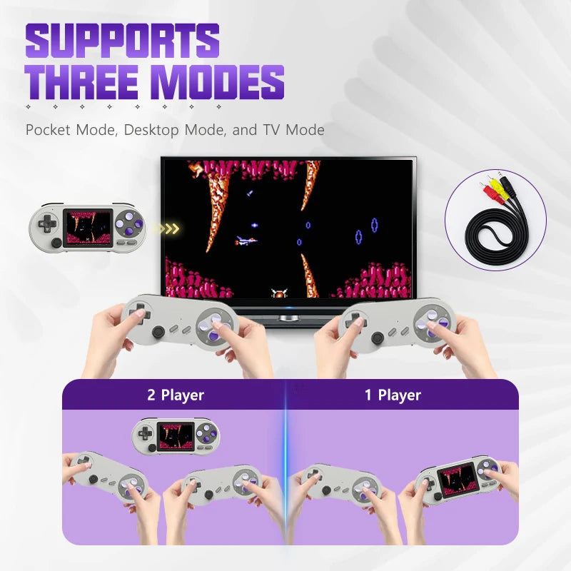 VILCORN SNPRO Retro Handheld Game Console Machine Portable Video Game Player for SNES GBA SEGA 10000 Game Controller with Rocker