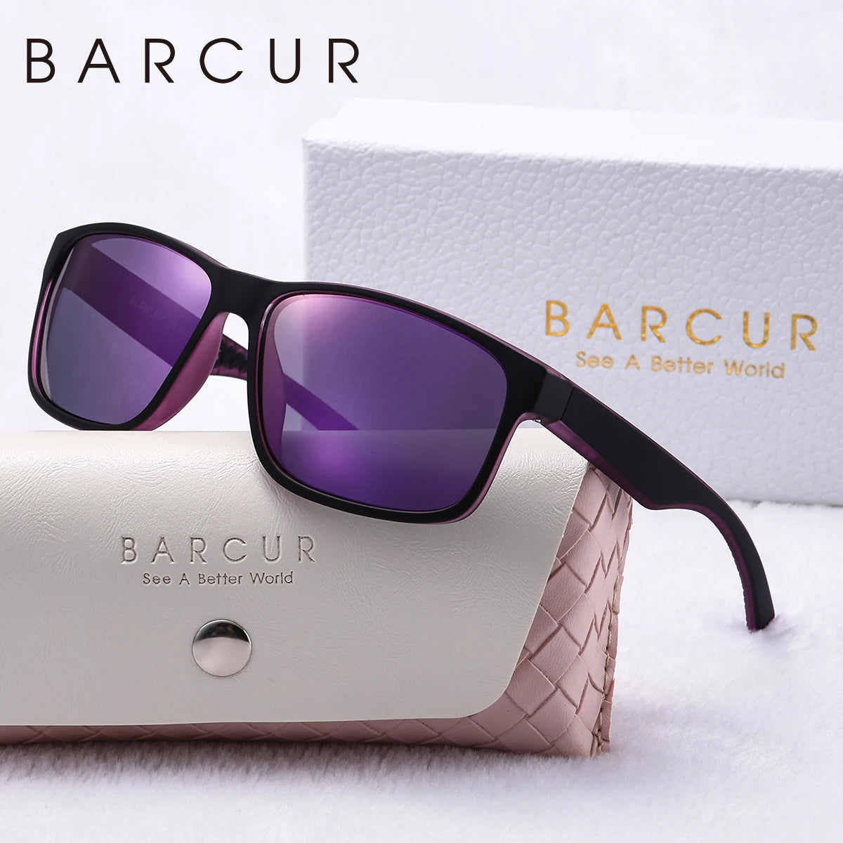 BARCUR Sports Fashion Women Sunglasses Durable PC Frame Cycling Outdoor Sports UVA*B Polarized Sunglasses Clothing Accessories