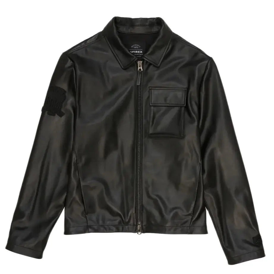 AVIREX Spring/Summer Aviator Clothing Men's Long Sleeve Shirt Jacket 100% Napa Sheepskin Leather Jacket US Size Simple Coat Top