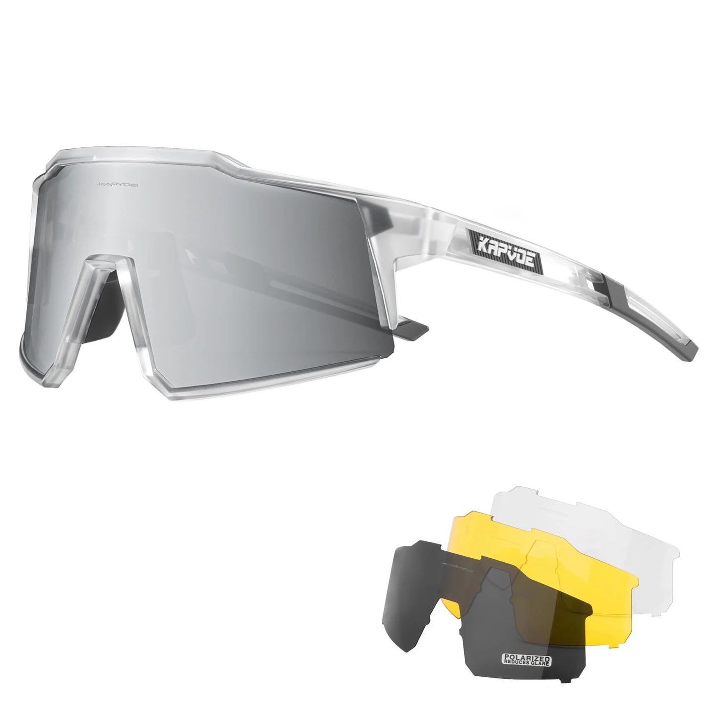 Kapvoe Cycling Glasses Road Cycling Goggles Outdoor UV400 Sunglasses Sports Protection MTB Road Mountain Bicycle Drive 4lens