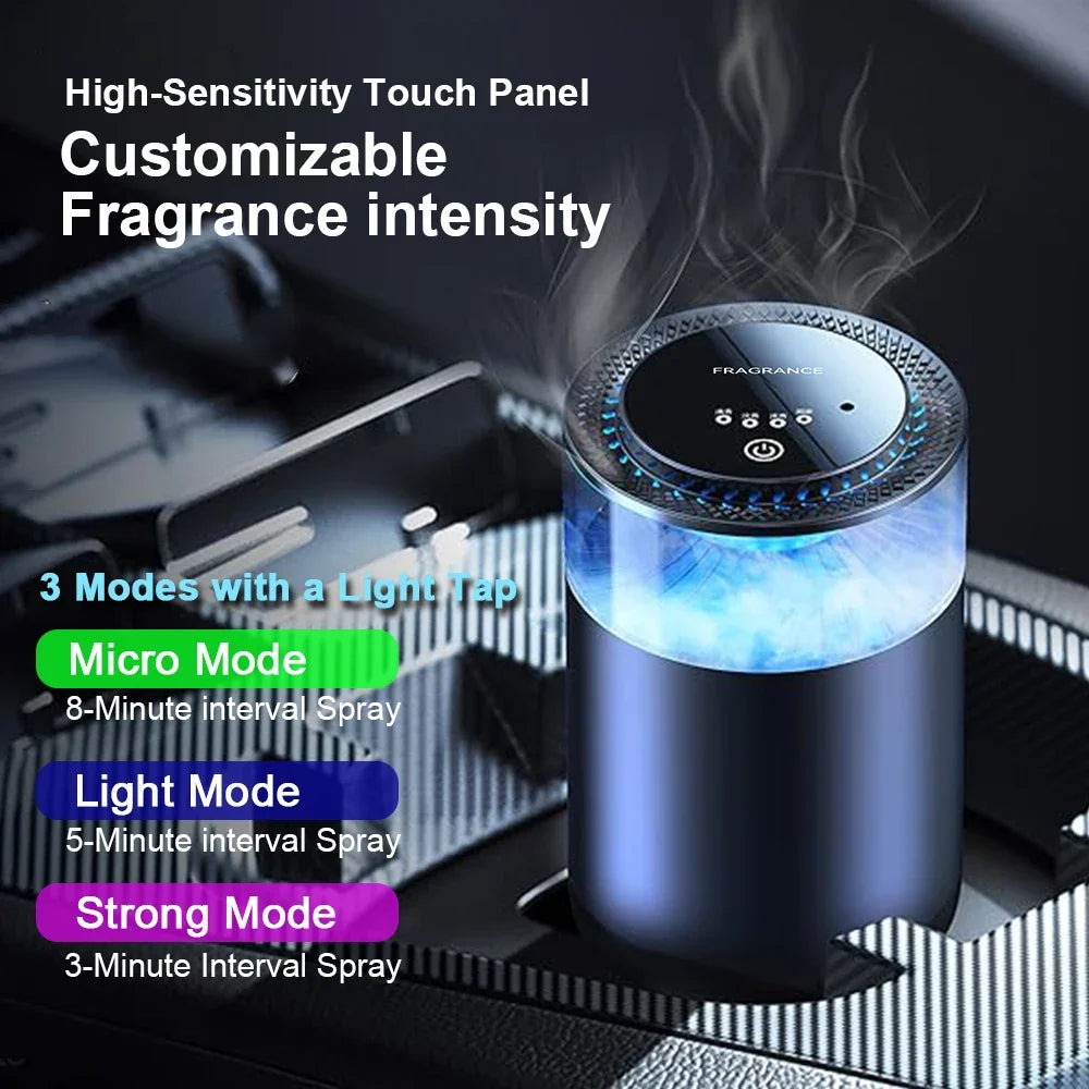 Caer Smart Car Air Freshener Rechargeable Cloud Mist Perfume Diffuser 3 Levels Adjustable Automobile Interior Humidifier Kit