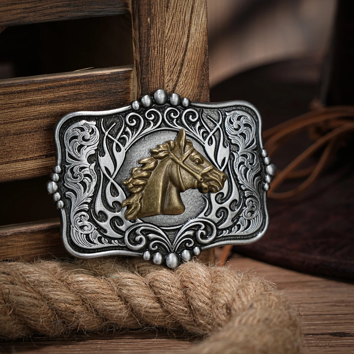 Western Belt Buckle Initial Vintage-Cowboy Rodeo Silver Large Skull Belt Buckle for Men Women