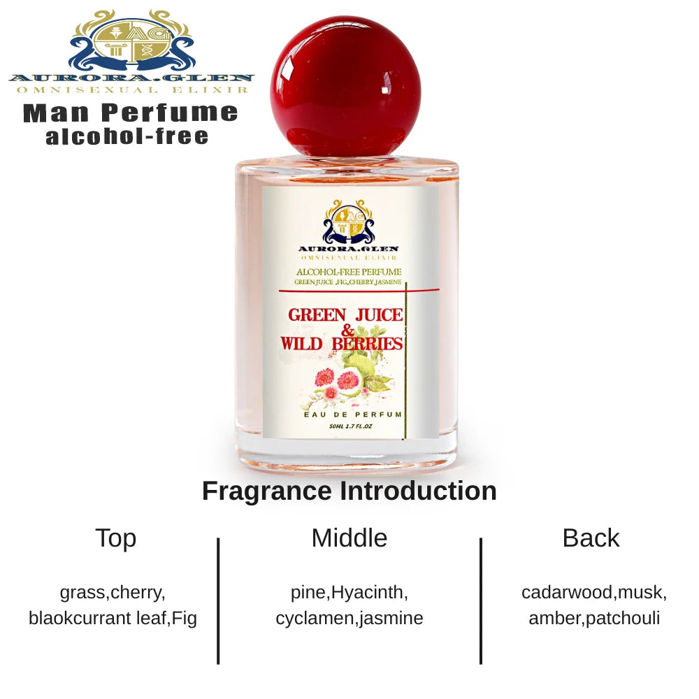 Parfum Azure Breeze Eau de Toilette for Men Fresh Woody Alcohol-Free Perfume with Cedarwood Vetiver Cologne Pink Pepper Mint