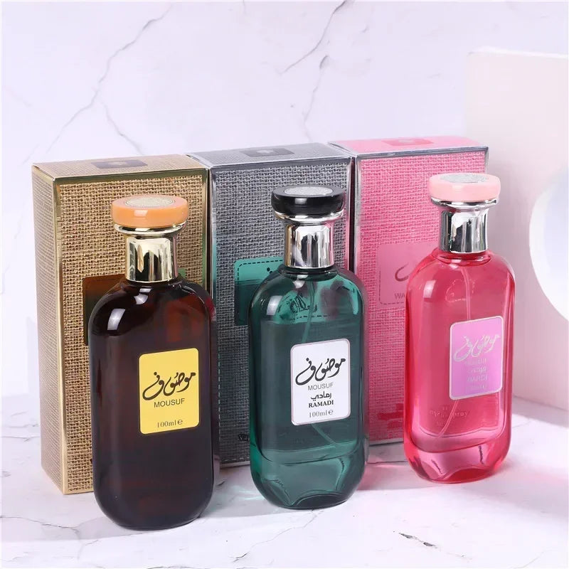 عطر رجالي عربي أصلي عالي الجودة من دبي موسوف، 100 مل، عطر كولونيا يدوم طويلاً للرجال والنساء، عطر خفيف