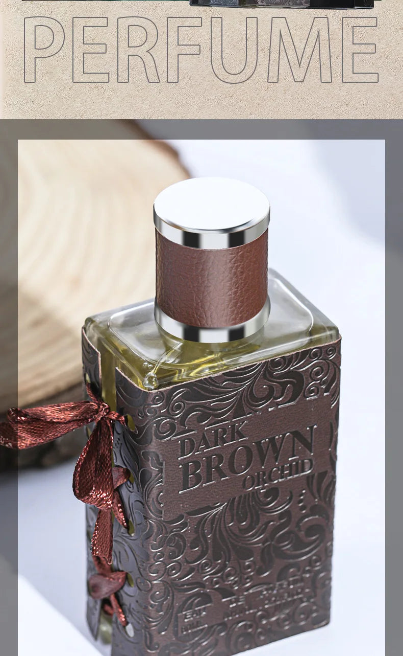 80ml DARK BROWN ORCHID EAU DE PARFUM Retro Gentleman Whiskey Pheromone Perfume Glamour Fragrance Body Spray for Men Women