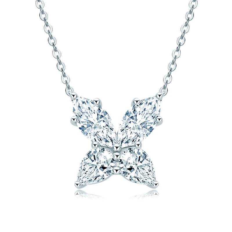 Lnngy Certified 925 Sterling Silver Chain Necklace Irregular Colorful Gemstone Pendant Necklaces for Women Collar Mujer