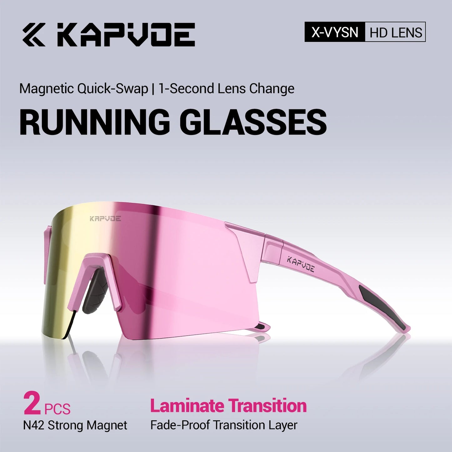 Kapvoe Sports Sunglasses for Men Cycling Glasses Women MTB Glasses Sports Driving Running Sunglasses UV400 Lightweight Goggles