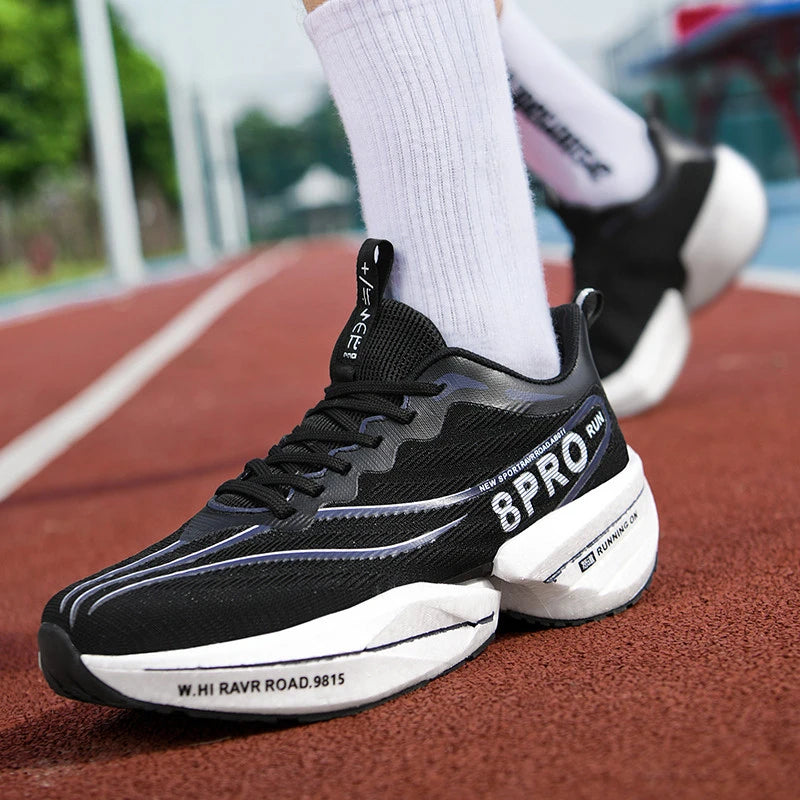 Marathon Full Palm Carbon Plate Sports Running Shoes Men Breathable Lightweight Women Comfortable Anti Slip Speciality Sneakers