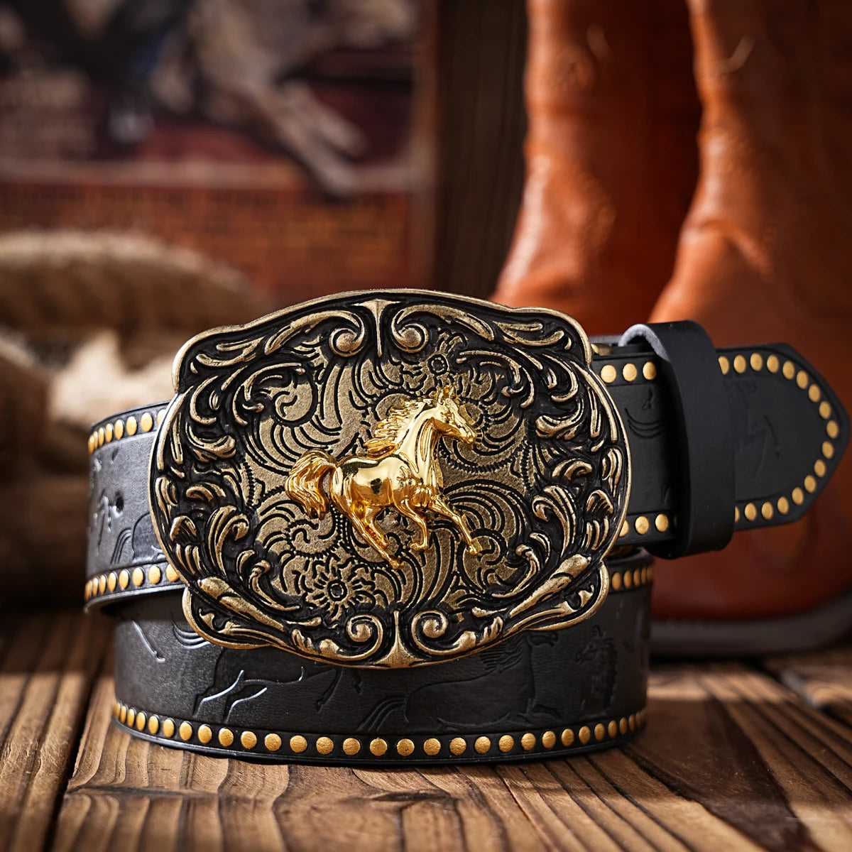Casual, individual and retro belts, Western-style clothing accessories, metal buckles, PU belts, suitable for both men and women