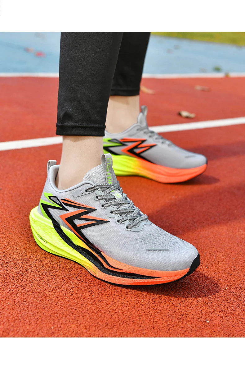 Carbon Plate Marathon Men Sports Running Shoes Air Cushion Lightweight Women Athletic Gym Sneakers Hiking Jogging Footwear
