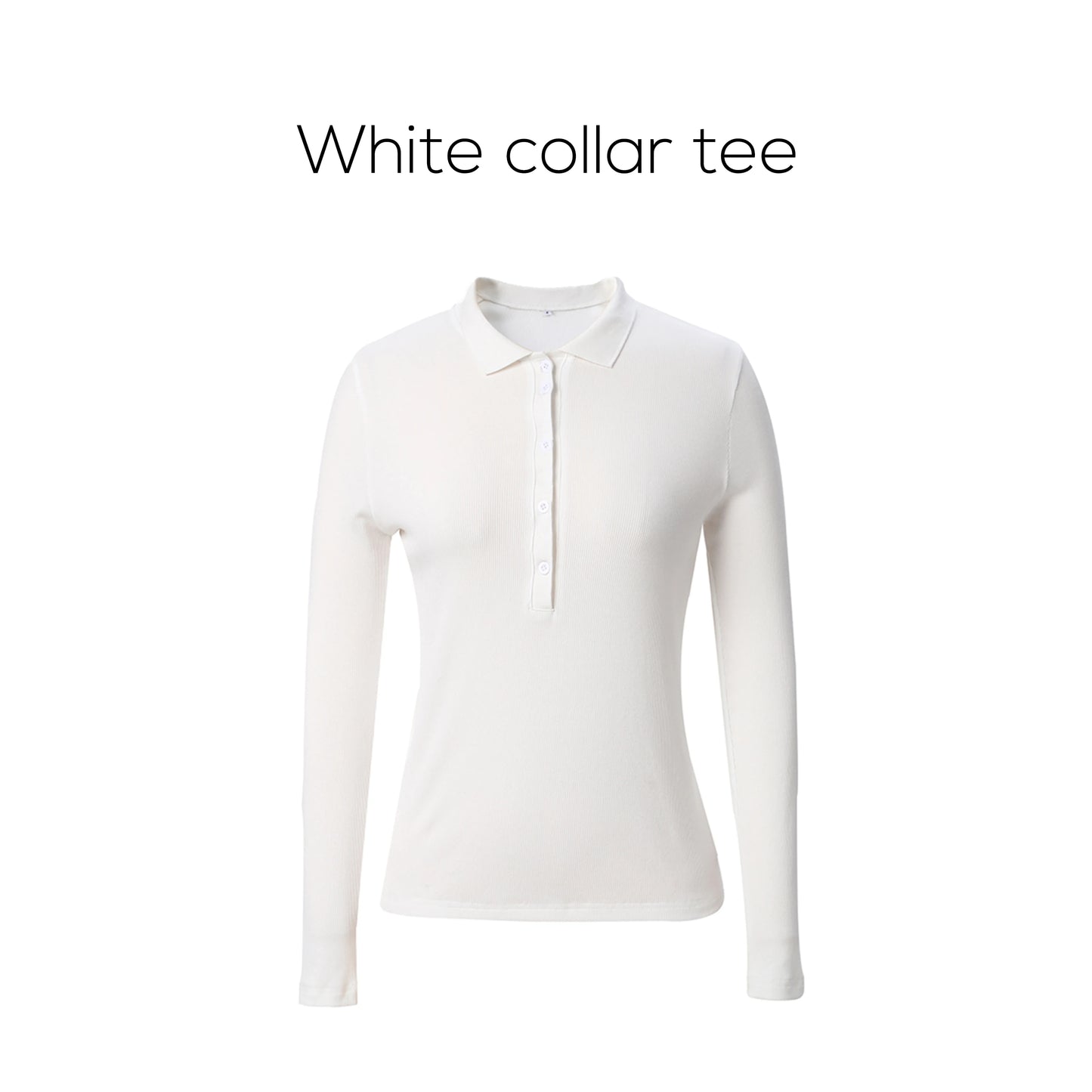 AP 2025 Spring/Summer Women Turn-Down Collar Tee & Cotton Blend Skirt Set