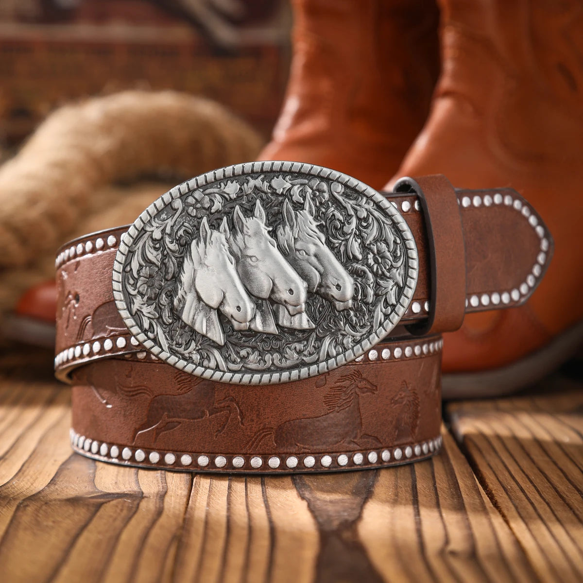 Vintage meets fashion!  Alloy buckle PU belt, suitable for both men and women, to create a personalized Western style