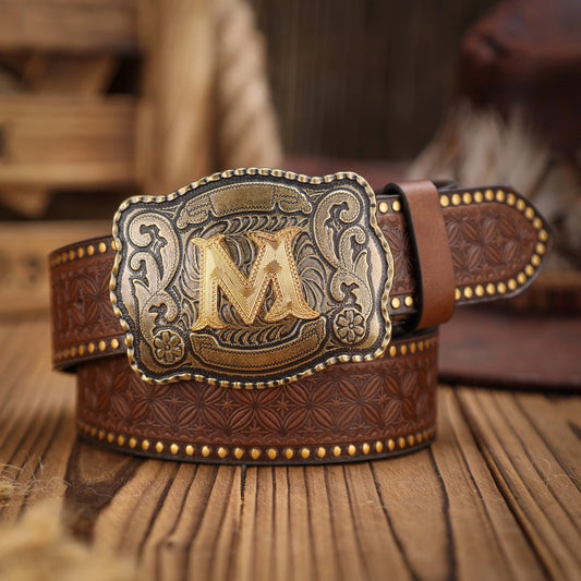 A Western-style PU leather belt for both men and women, a classic and casual retro belt
