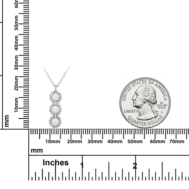 Lnngy 925 Certified Silver Chains Necklace Oval/Round/Marqusie Pear Cut White Opal Pendant Necklaces for Women Collar Mujer