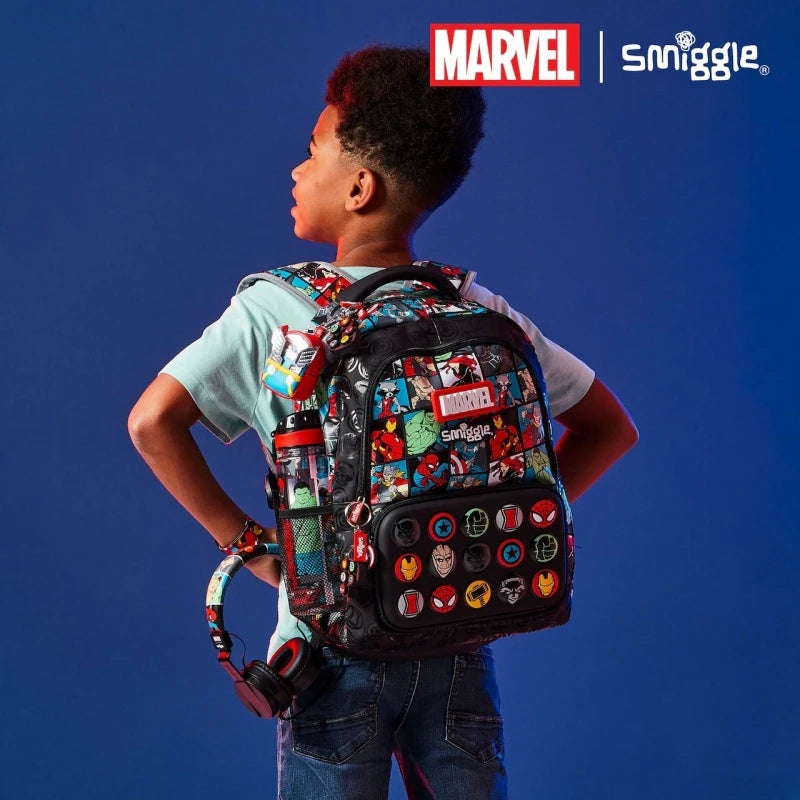 Genuine Australia Smiggle Marvel Backpack Cartoon Series Spider-Man School Bag Anime Backpack Student Gift Separate Purchases