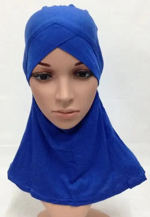 Cotton Muslim Full Cover Cross Cap Amira Hijab Arab Headwear Islamic Headwear Hat Women Modal Turban