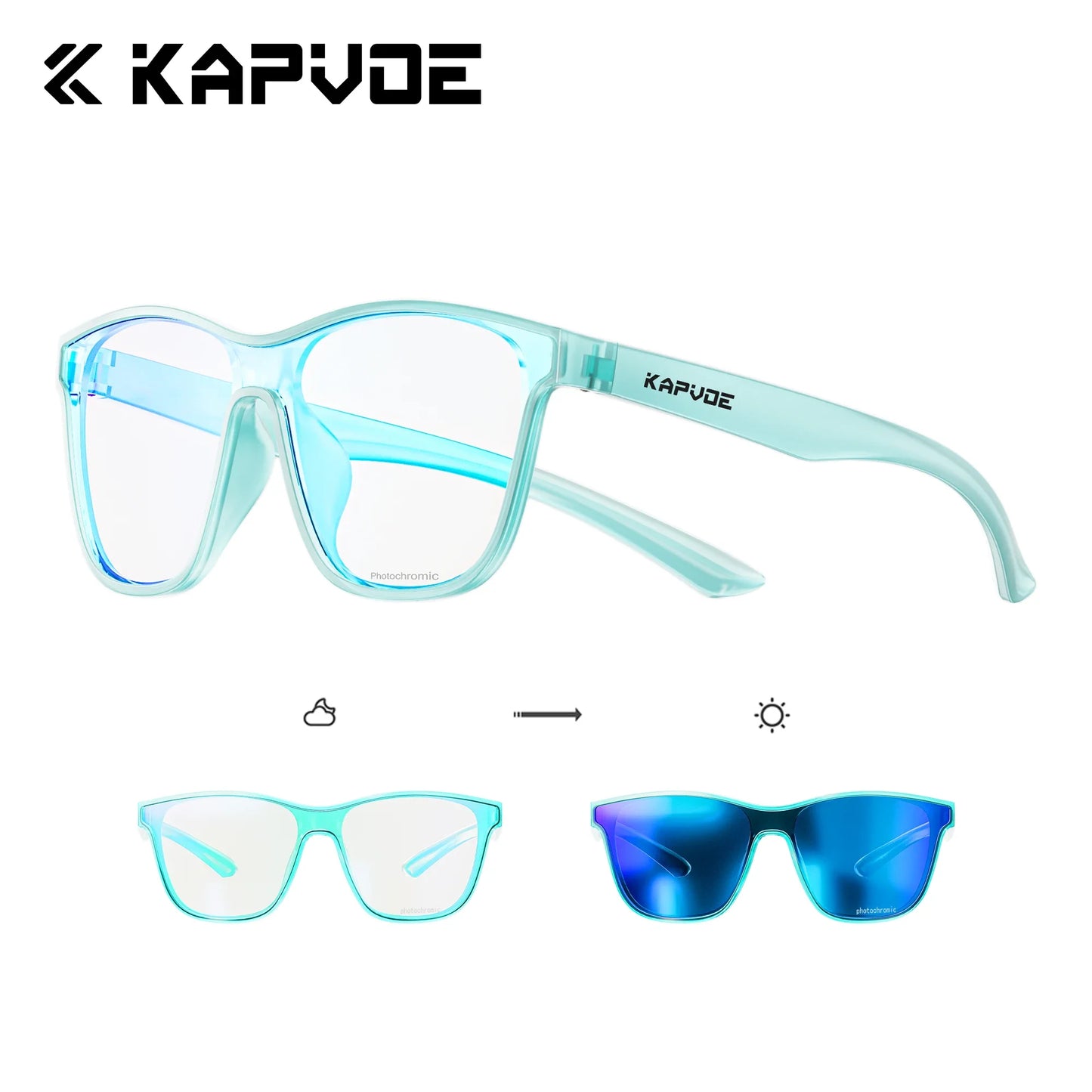 Kapvoe Photochromic Polarized Sunglasses For Men And Women Driving Glasses Glasses Sports Glasses Running Lightweigh Glasses