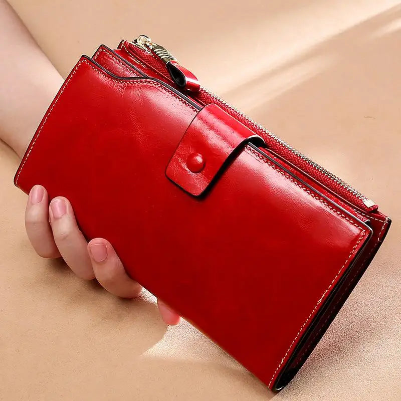 MOTAORA Women's RFID Wallet Luxury Genuine Leather Purse For Women Large Capacity Multi-layer Card Holder Fashion Wallets Ladies
