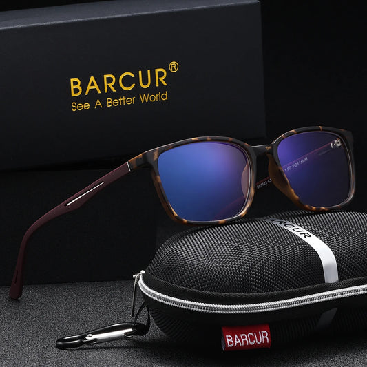BARCUR Square Reading Glasses Anti-Fatigue Lightweight PC Frame with AC Lens - Fashion Multiple Degrees Men Women glasses