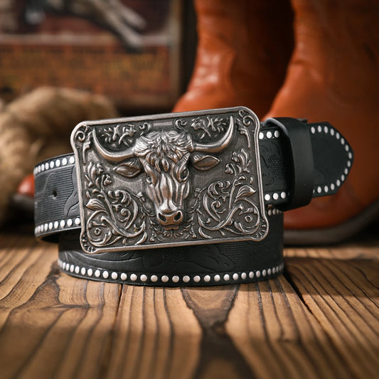 A casual and retro belt, a waist accessory for Western-style clothing, metal buckle, PU belt, suitable for both men and women