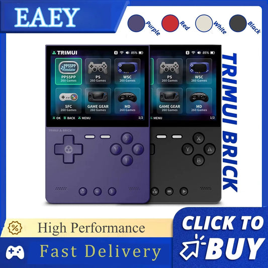 EAEY for TRIMUI BRICK Handheld Game Console 3.2'' IPS Screen A133P Linux System Trimui UI Metal Back Panel Key LED Lighting