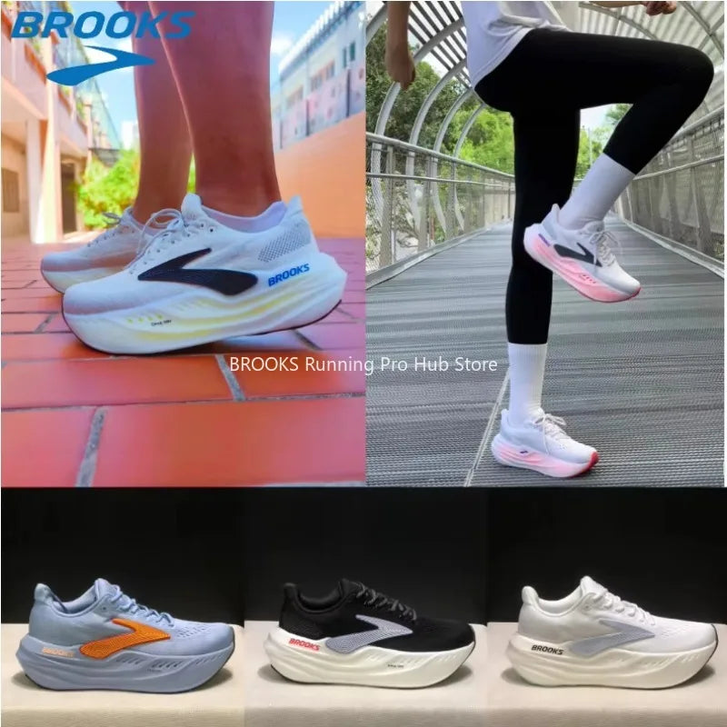 Original Brooks Men's Glycerin Max Casual Sneakers Lightweight Low-top Design Mesh Breathable Running Shoes 1104471D099
