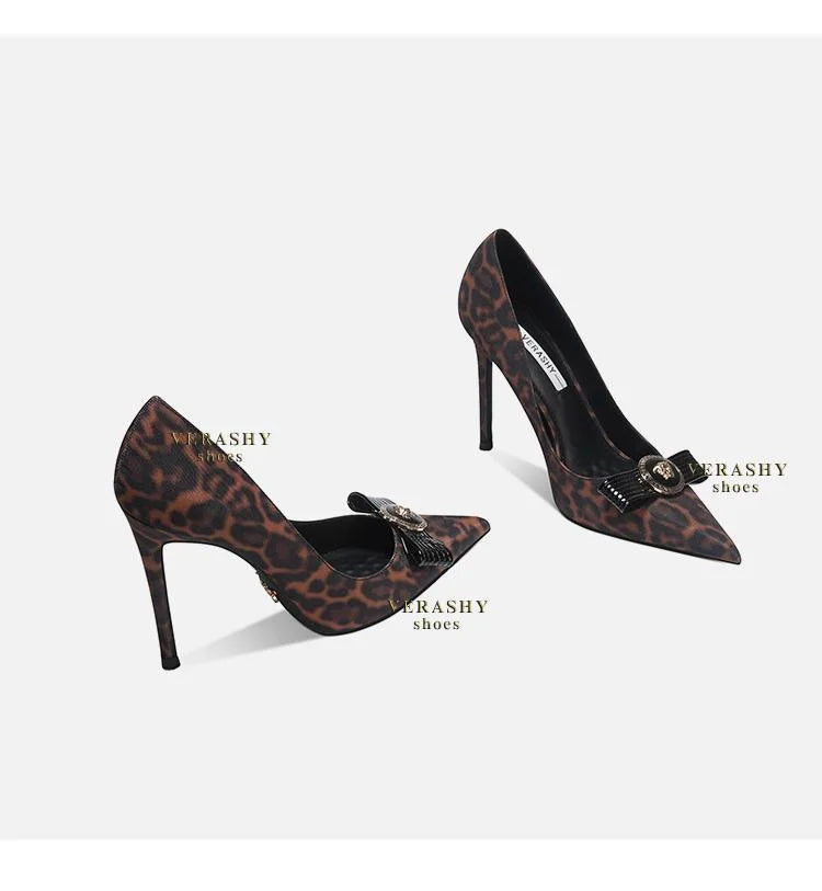 High Heels Women's Thin Heels Pointed French Temperament Bow Light Mouth Single Shoes Women