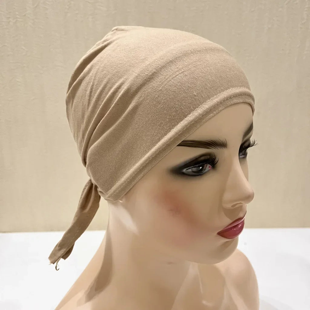Soft Inner Muslim Women Hijab Cap Islamic Head Wear Hat Underscarf Cotton Hats Bonnet Turkish Scarves Arab Headdress India Caps
