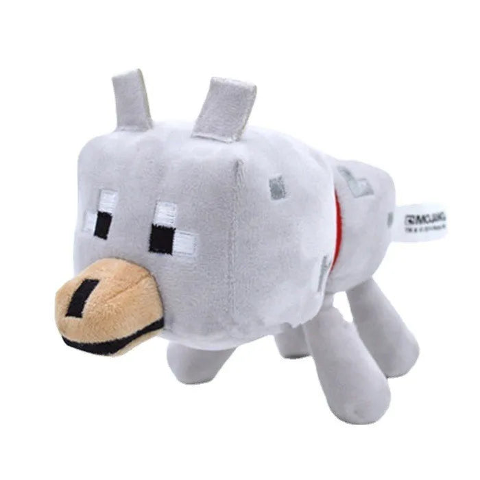 Game MC Baby Pig Plush Stuffed Toys Wolf Ocelot Baby Pig Enderman Plush Soft Animals Toy Doll for Kids Children Gifts