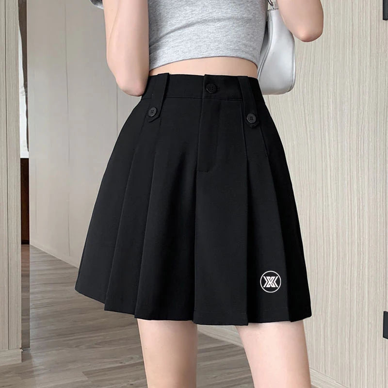 Women's A-line pleated skirt, women's golf suit, Spring 2025 new golf skirt, fashionable sporty mini skirt, women's golf suit