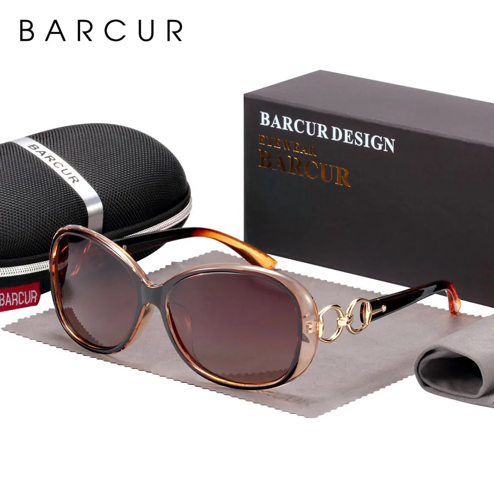 BARCUR Lady Sunglasses Polarized Gradient Sun glasses for Women Eyewear Shades Accessory UV400 Protection Oculos