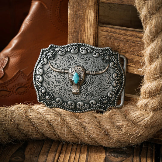Western style plate buckle belt metal buckle one belt buckle