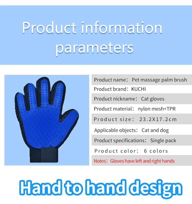 Hot Sell 1PC Cat Hair Remove Gloves Rubber Pet Beauty Cleaning Grooming Effective Massage Dog Combs Floating Brush 6 Color