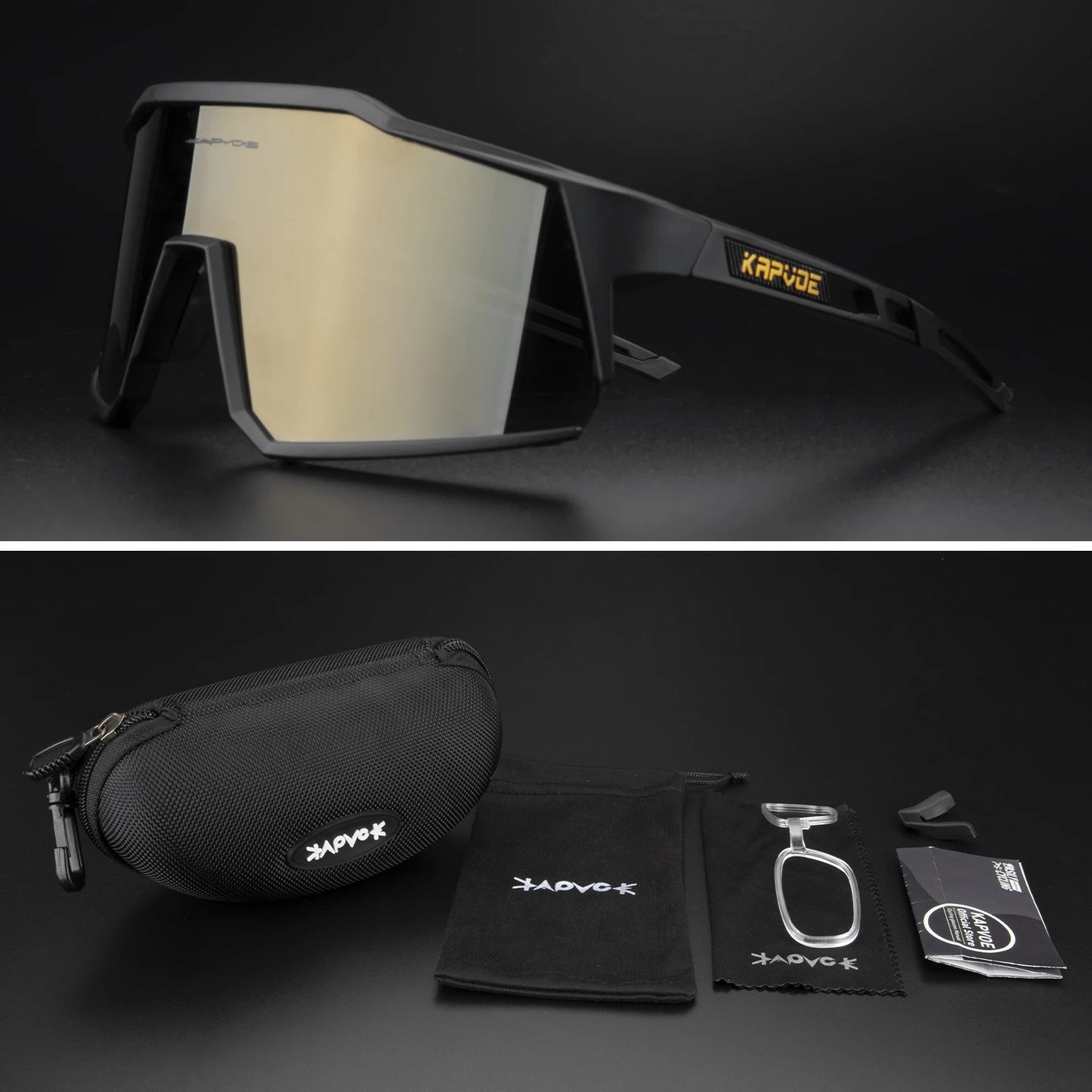 Kapvoe Sports Driving bike Cycling Glasses running climbing Sunglasses Outdoor for Men Woman Bicycle Cycling UV400 Goggles hot