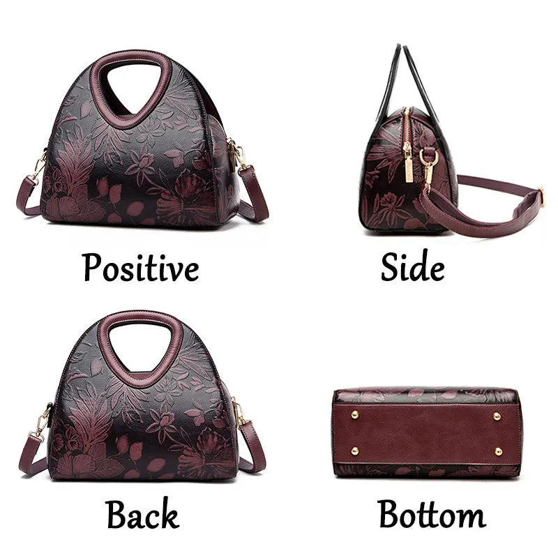 MOTAORA 2025 New Women Shoulder Bag High Quality Leather Top-handle Bags Female Vintage National Style Crossbody Bag For Women
