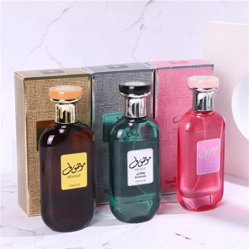 عطر رجالي عربي أصلي عالي الجودة من دبي موسوف، 100 مل، عطر كولونيا يدوم طويلاً للرجال والنساء، عطر خفيف
