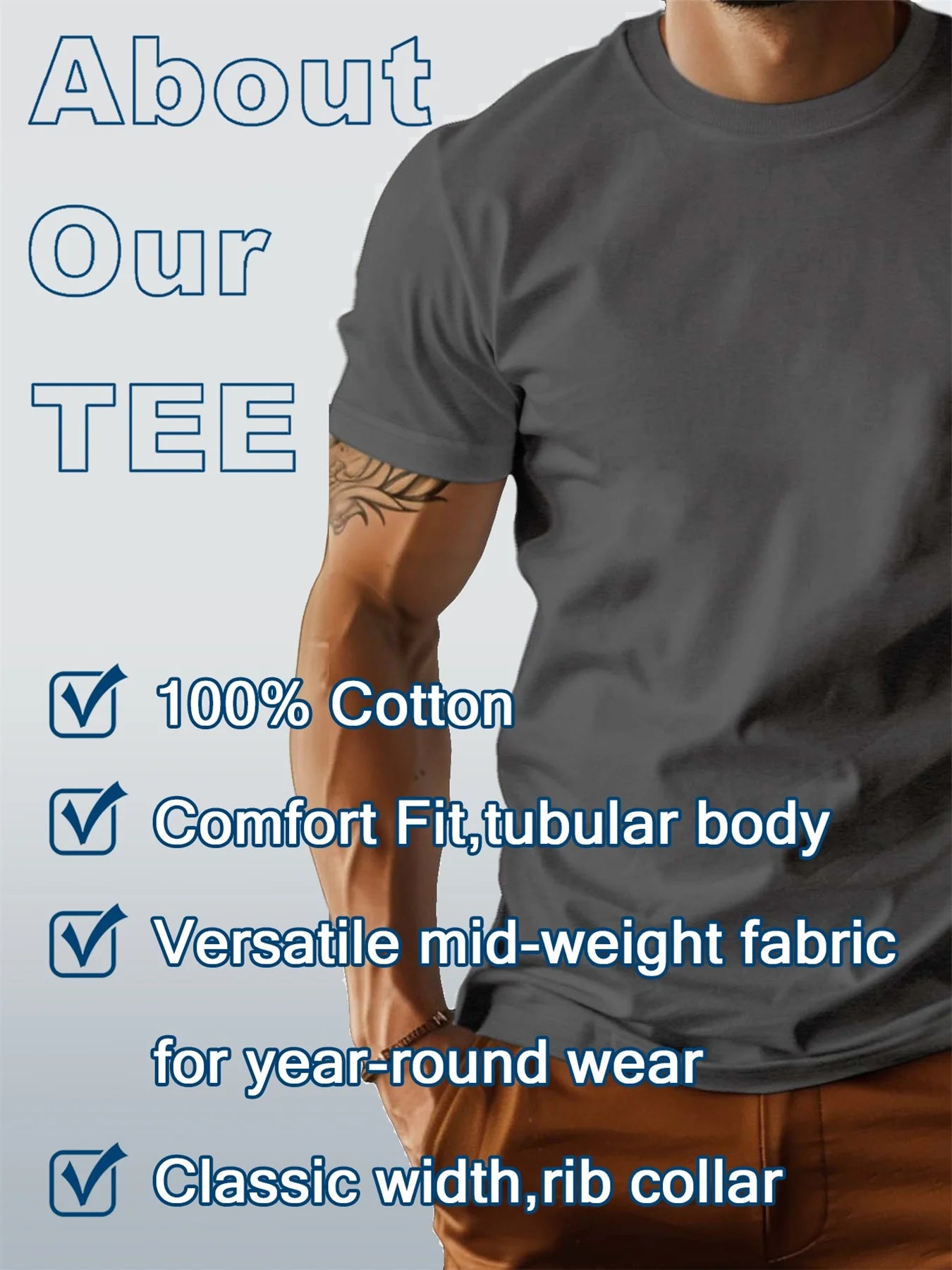 🦅 Men’s Summer 100% Cotton Casual T-Shirt,Eagle Print | Loose Fit | Round Neck | Breathable Comfort