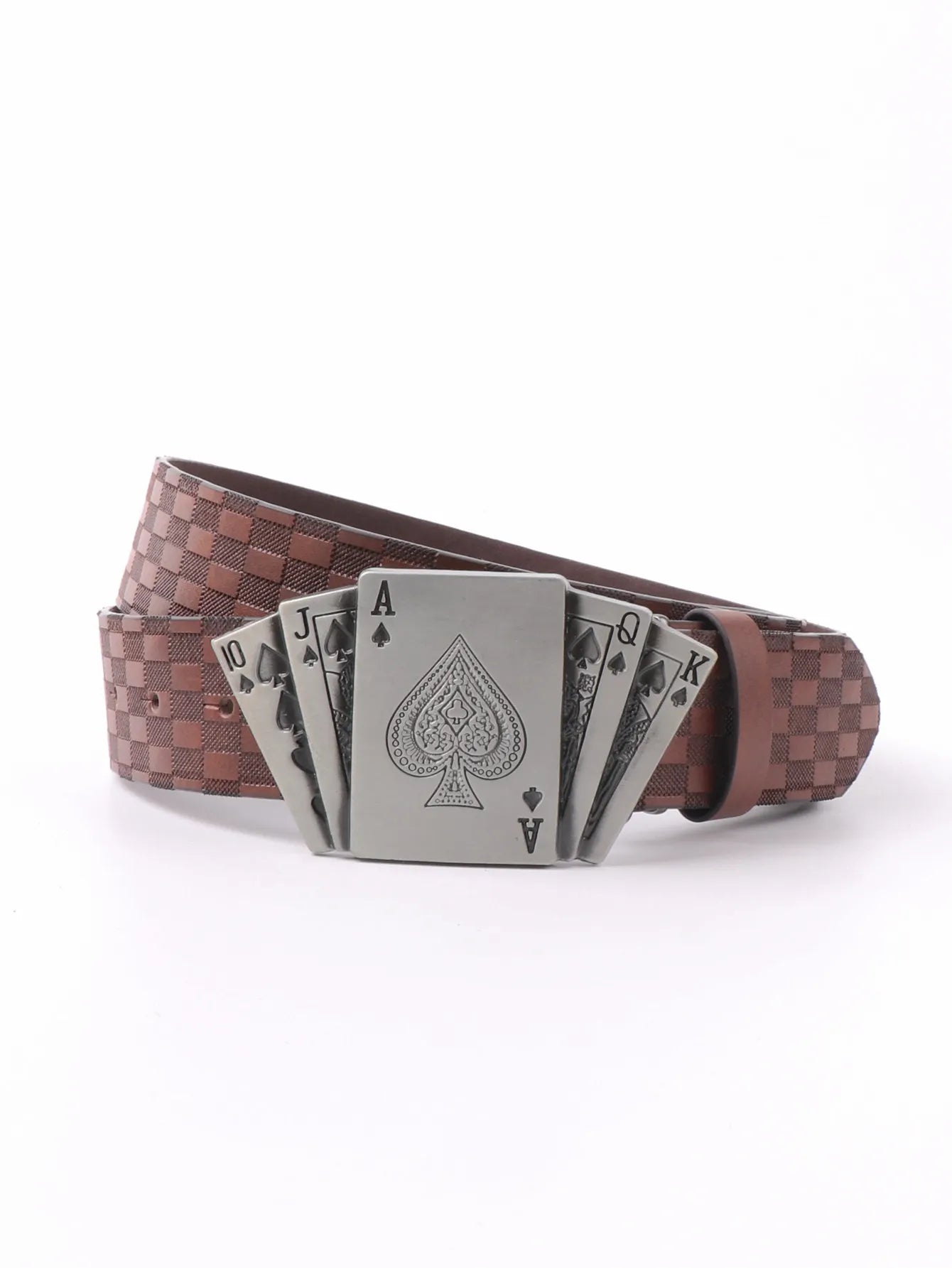A men's and women's casual retro belt Western style! PU leather belt with metal buckle, suitable for daily work wear