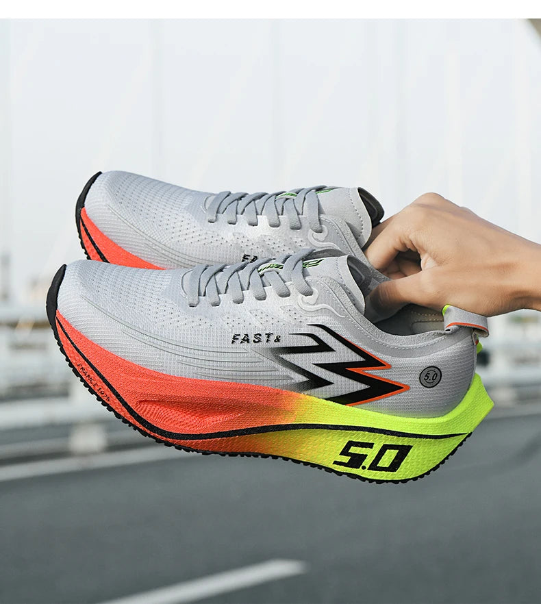 Men's Sports Shoes Cushioning Non-Slip Flat Wear Resistant Sneakers Mesh Breathable Platform Soft Running Shoes for Man