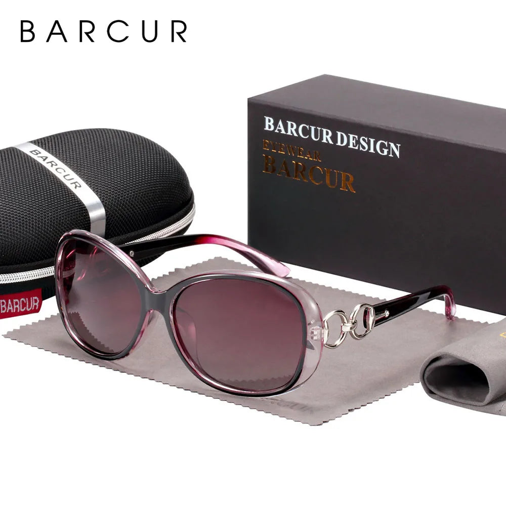 BARCUR Lady Sunglasses Polarized Gradient Sun glasses for Women Eyewear Shades Accessory UV400 Protection Oculos