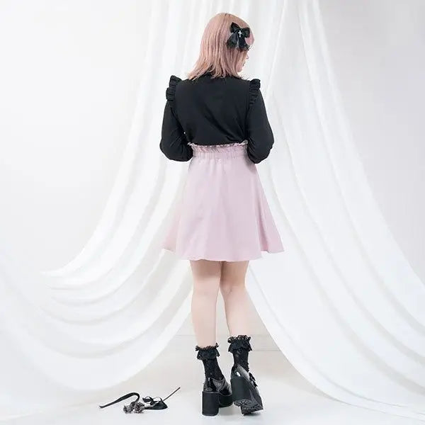 2025 Y2k Aesthetic Harajuku Style Sweet Girl High Waist Mini Bandage Skirt Slim Women Solid Streetwear Gothic Jk Saia Feminina