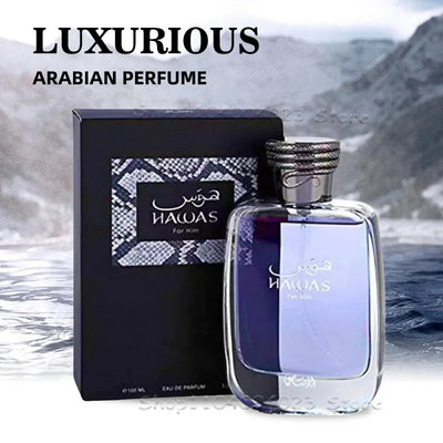 100ML Rasasi Hawas For Him EDP Long-Lasting Aquatic Scent Pour Homme Spray Original Arabic Perfume For Men Marine Aromatic Notes